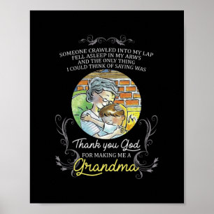 Affiche Merci Dieu Pour M'Avoir Fait Grand-Mère