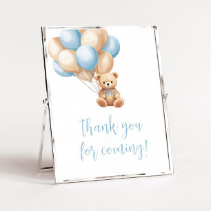 Affiche Merci d'ours bleu Boho pour l'avenir