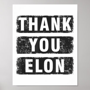 Affiche Merci Elon