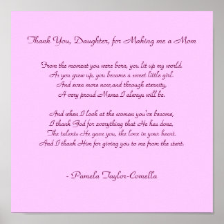 Affiche Merci, Fille, pour Faire de moi une maman, De ...