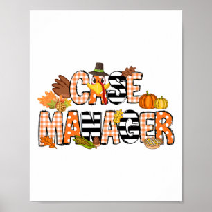 Affiche Merci Gestionnaire Coque Thanksgiving Coque Manage