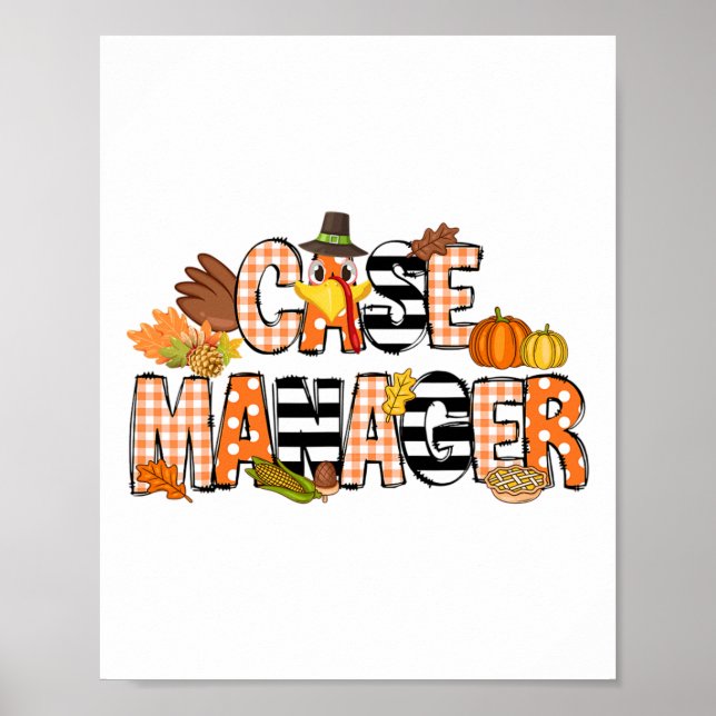 Affiche Merci Gestionnaire Coque Thanksgiving Coque Manage (Devant)