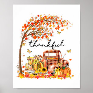 Affiche Merci Grateful Camion Citrouille Sa Chute Y