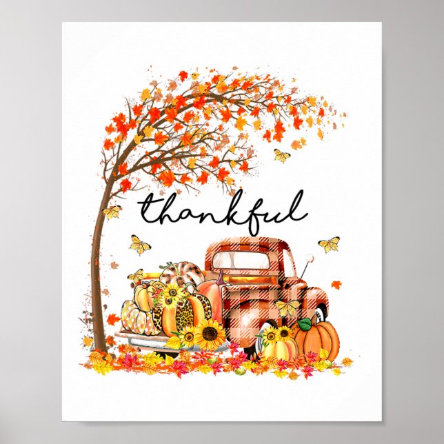 Affiche Merci Grateful Camion Citrouille Sa Chute Y (Devant)