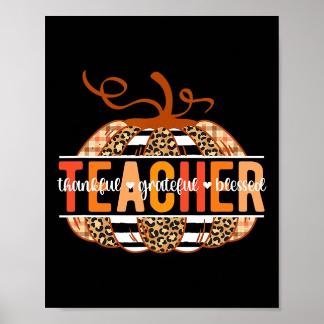 Affiche Merci Gratuit Professeur Merci Thanksgiving Tea (Devant)