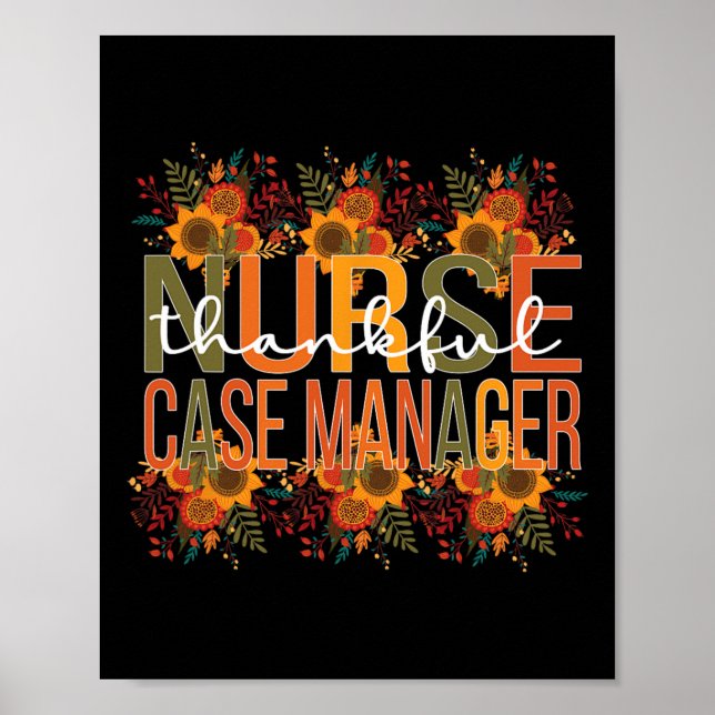 Affiche Merci infirmière Coque Manager Thanksgiving Coque  (Devant)