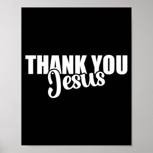 Affiche Merci Jésus Foi basée sur la Bible chrétienne Évan