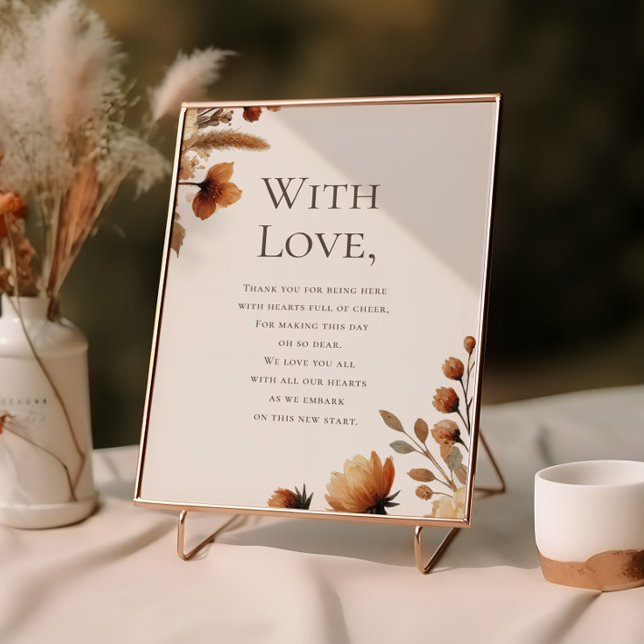 Affiche Merci Mariage de bois de brume pour participation (Créateur téléchargé)