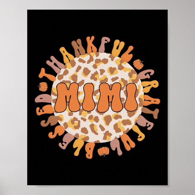 Affiche Merci Mimi Grand-Mère Thanksgiving Mimi Grand (Devant)