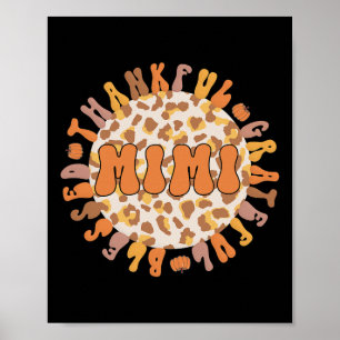 Affiche Merci Mimi Grand-Mère Thanksgiving Mimi Grand