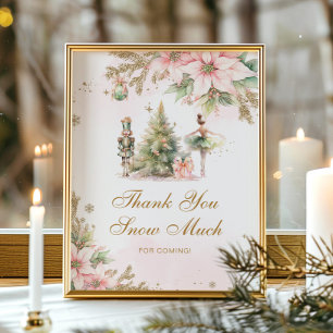 Affiche Merci neige beaucoup hiver Onederland anniversaire