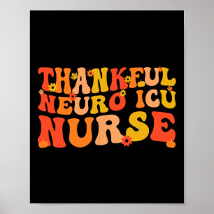Affiche Merci Neuro ICU infirmière Thanksgiving Neuro ICU