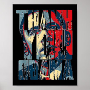 Affiche Merci Obama T Shirt - Vintage_1