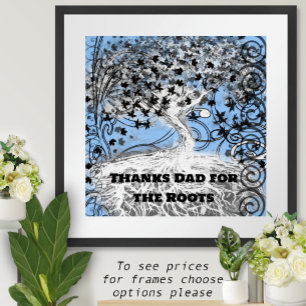 Affiche Merci papa pour les racines