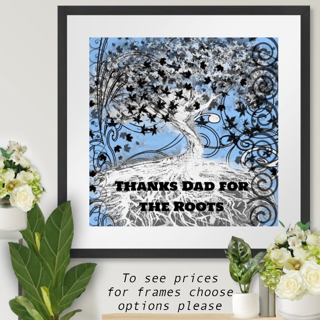 Affiche Merci papa pour les racines (Créateur téléchargé)