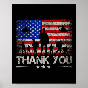 Affiche Merci Patriotique Memorial Day 4 juillet Usa F