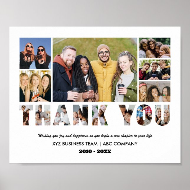 Affiche Merci Photo Collage Farewell Retraite Party (Devant)