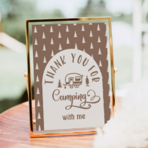 Affiche Merci pour camper avec moi Happy Camper