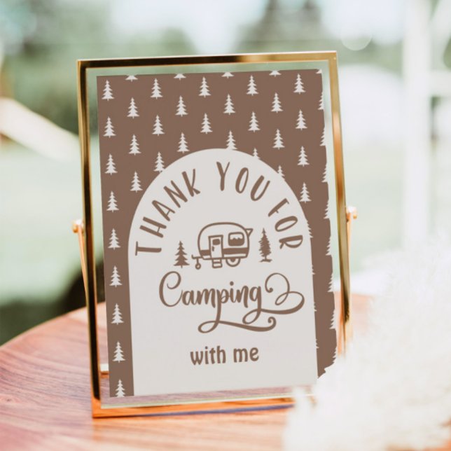 Affiche Merci pour camper avec moi Happy Camper (Créateur téléchargé)