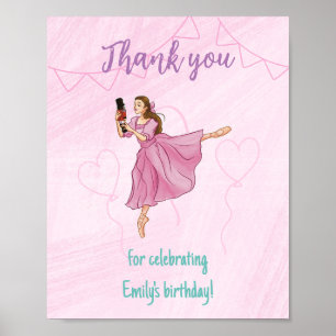 Affiche Merci Pour Célébrer - Anniversaire De Ballerina