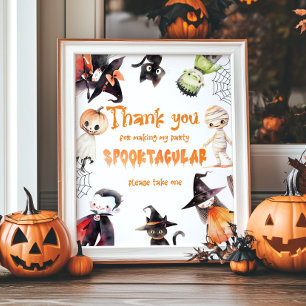 Affiche Merci pour la fête costumée d'Halloween