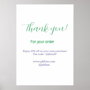 Affiche Merci pour l'achat de l'entreprise familiale socia