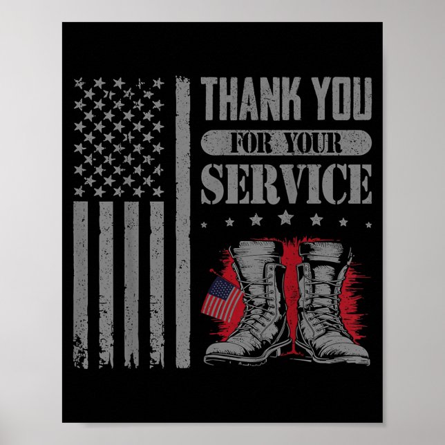 Affiche Merci pour les bottes patriotiques de service Drap (Devant)