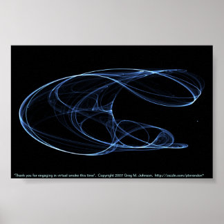 Affiche Merci pour s'engager dans la fumée virtuelle cette