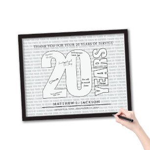 Affiche Merci pour vos 20 Ans de Service