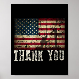 Affiche Merci pour vos services patriotiques - Anciens com