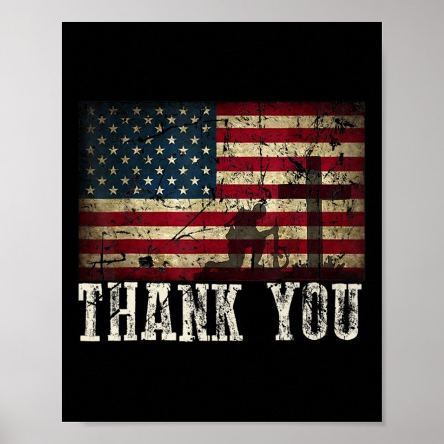 Affiche Merci pour vos services patriotiques - Anciens com (Devant)