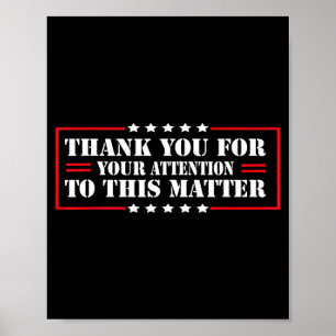 Affiche Merci pour votre attention à ce patriotique USA