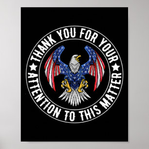 Affiche Merci Pour Votre Attention À Cette Usa Fla Drôle