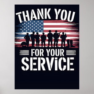 Affiche Merci pour votre service : Jour des vétérans 2025