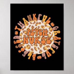 Affiche Merci Psych Infirmière Thanksgiving Nurs Psychiatr