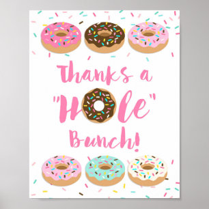Affiche Merci un trou Bunch Pink Donut Sprinksign