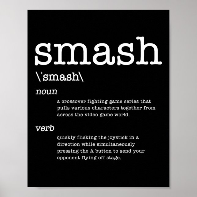Affiche Merci Videogames Smash Définition Jeu Vidéo  (Devant)