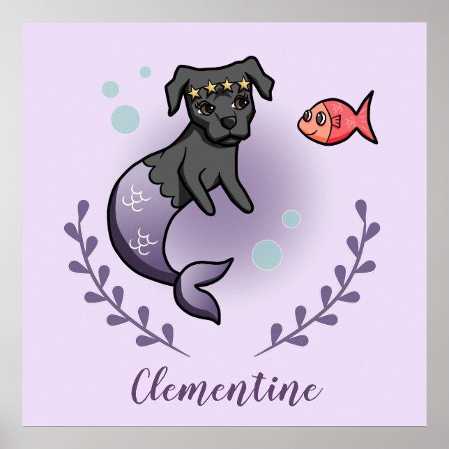 Affiche Merdog, Mermaid Dog, Princess, Nursery Room (Devant)