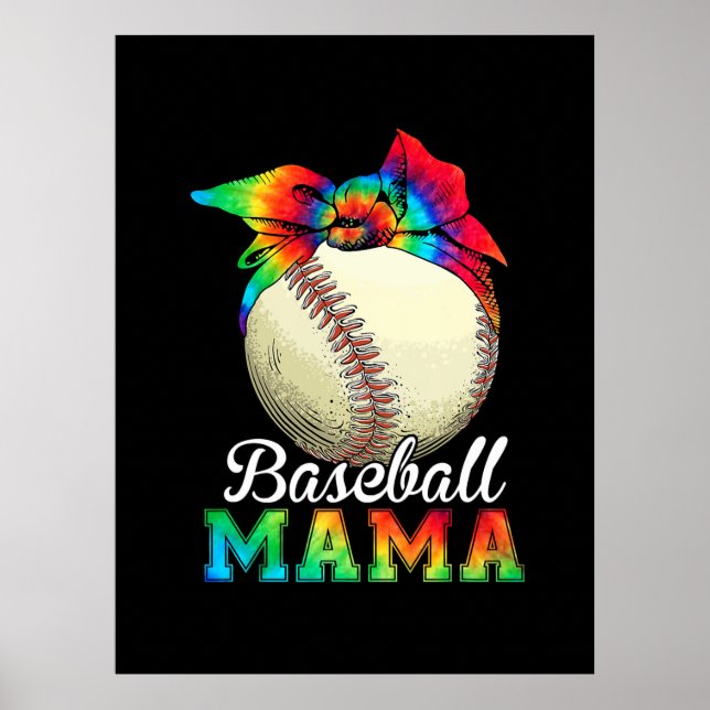 Affiche Mère Art Baseball Mama Anniversaire (Devant)