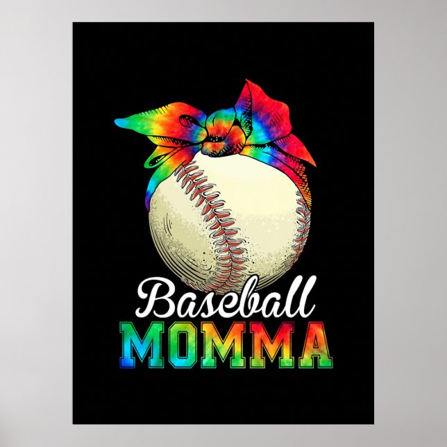 Affiche Mère Art Baseball Momma Anniversaire (Devant)