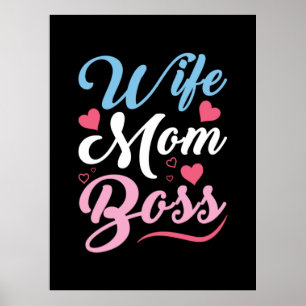 Affiche Mère Art Femme Maman Boss