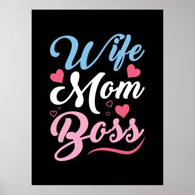 Affiche Mère Art Femme Maman Boss (Devant)