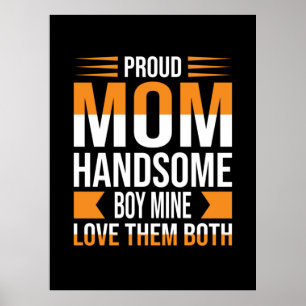 Affiche Mère Art Fière Maman Belle Garçon