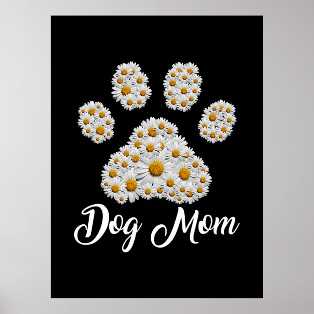Affiche Mère Art Meilleur Chien Maman Jour d'anniversaire (Devant)