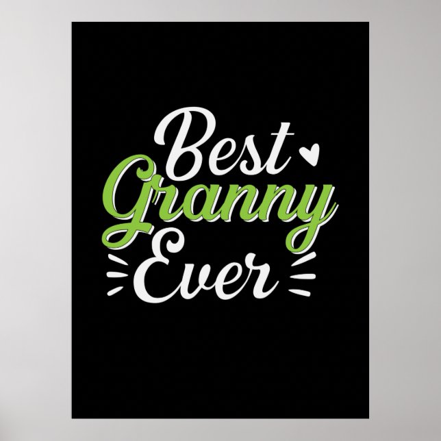 Affiche Mère Art Meilleur Granny jamais (Devant)