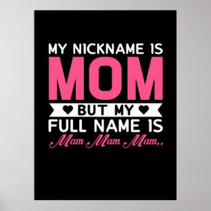 Affiche Mère Art Mon Surnom Est Maman