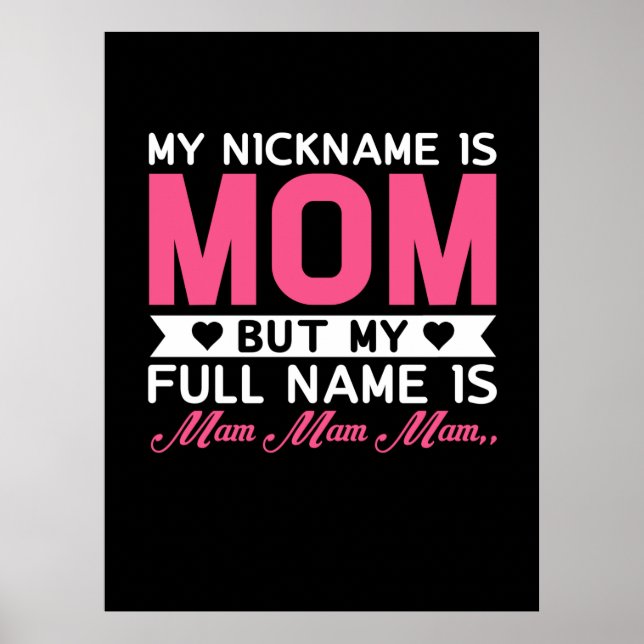 Affiche Mère Art Mon Surnom Est Maman (Devant)