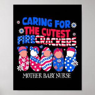 Affiche Mère Byby Nurse Patriotique Usa Drapeau American I