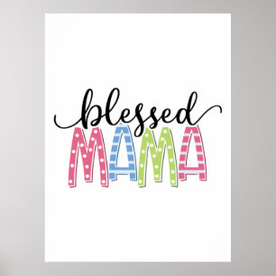 Affiche Mère Cadeau Béni à maman