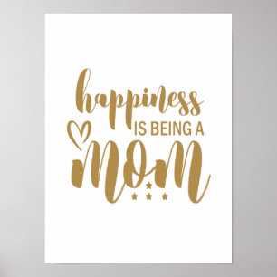 Affiche Mère Cadeau Bonheur Est Être Une Mère
